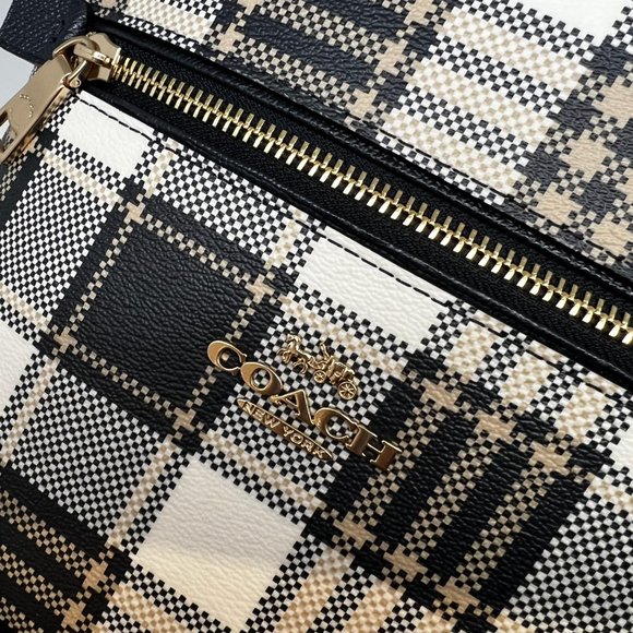 Kenley Backpack With Garden Plaid Print coach c8588 main image 11
